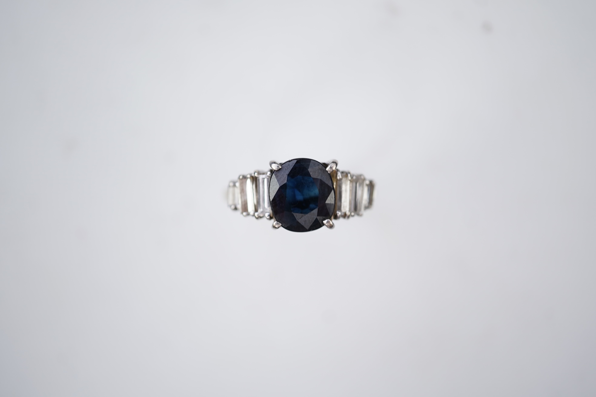 A sapphire and diamond ring